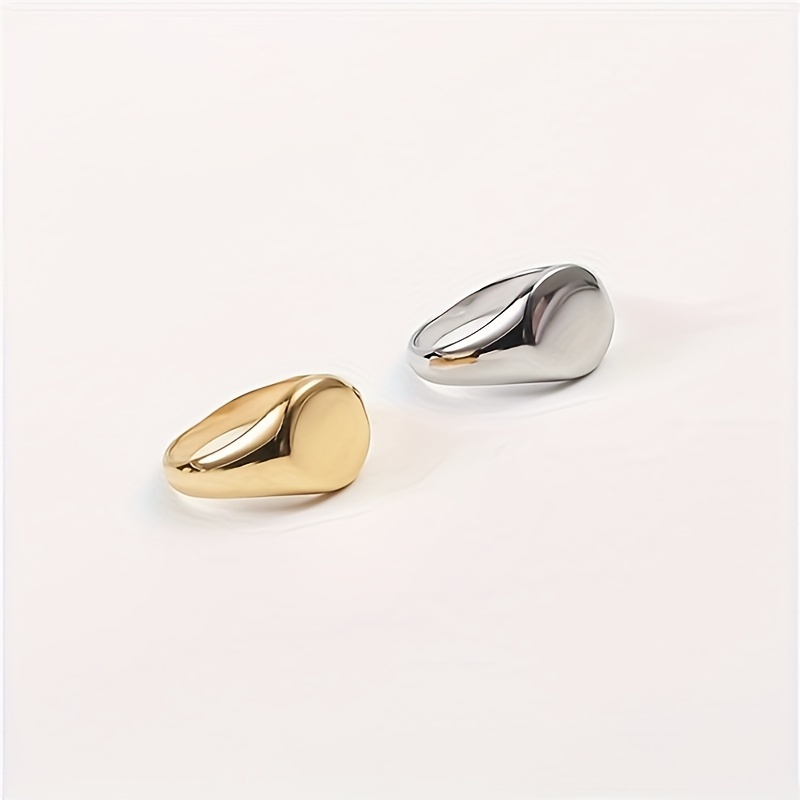 Geometric Circle Ring Stainless Steel Minimalist Punk Lightweight